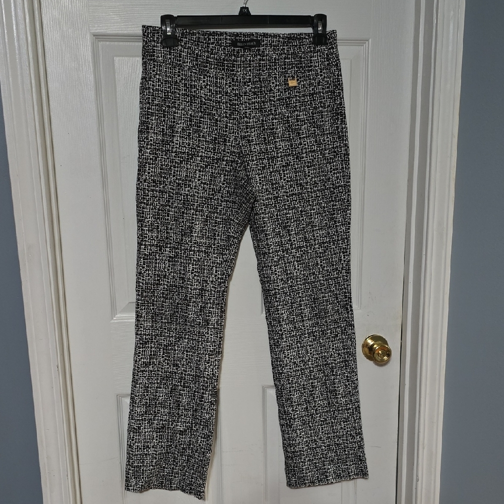 Ellen Tracy Black and White Textured Pants